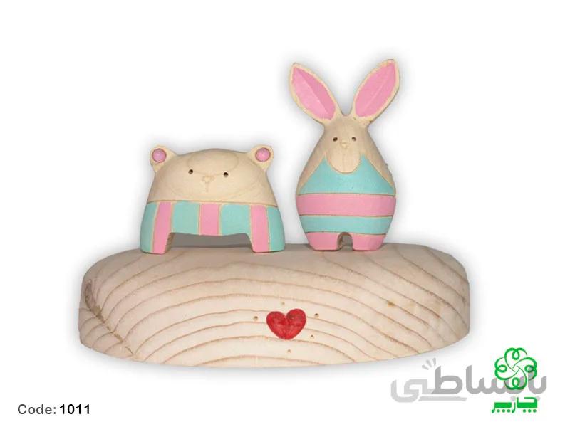 خرس و خرگوش بیژامه پوش رومیزی
