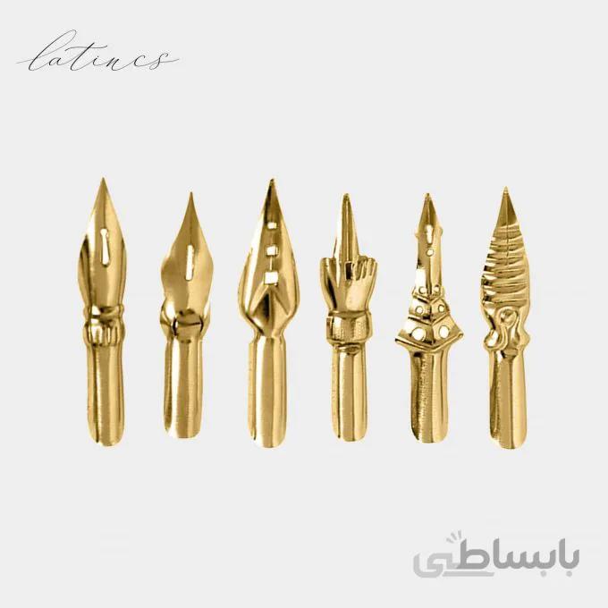 ست نوک فلزی انعطاف پذیر ۶ عددی طلایی مدل SF6
