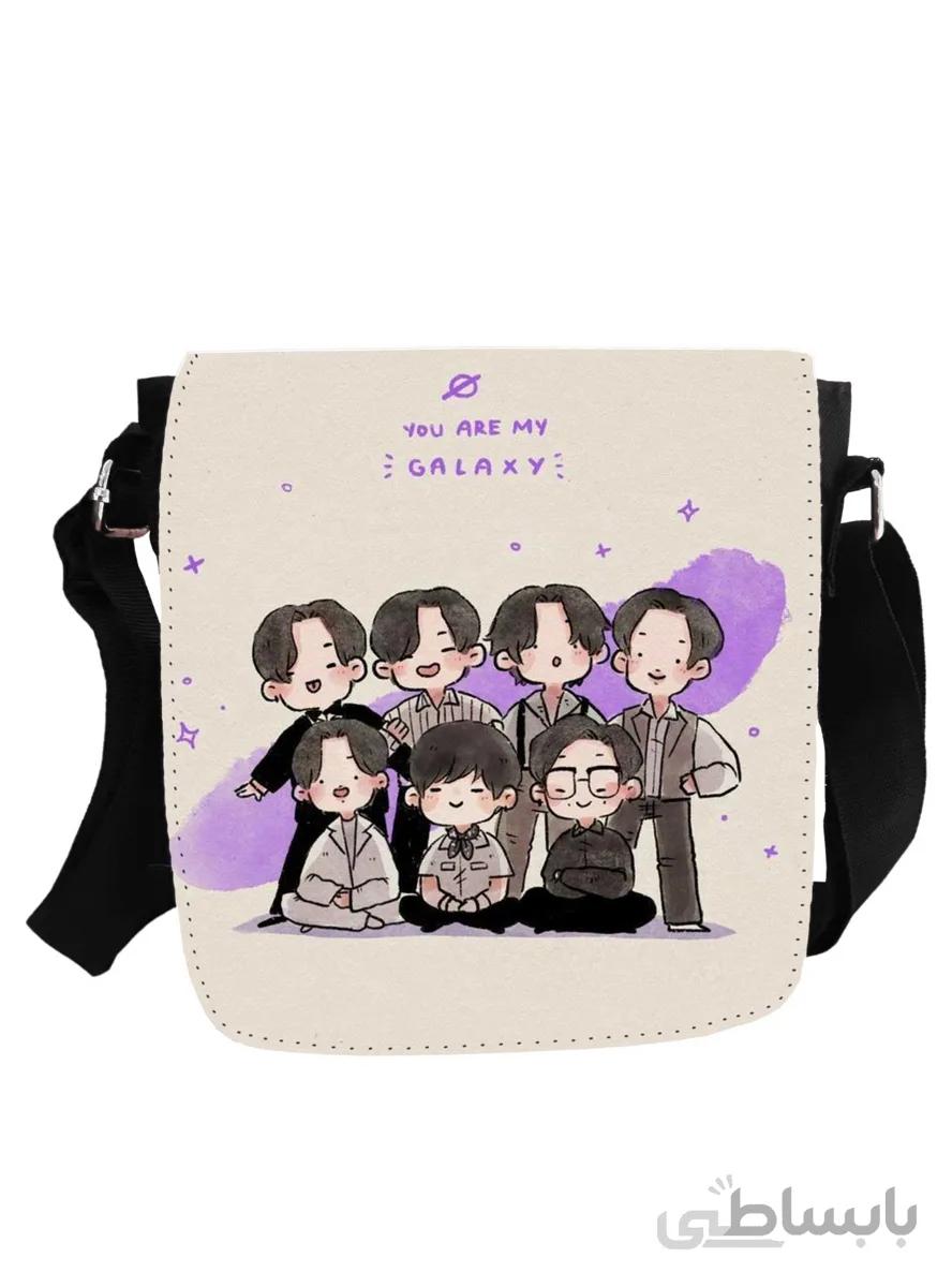 کیف دوشی پاسپورتی طرح گروه موسیقی Bts4