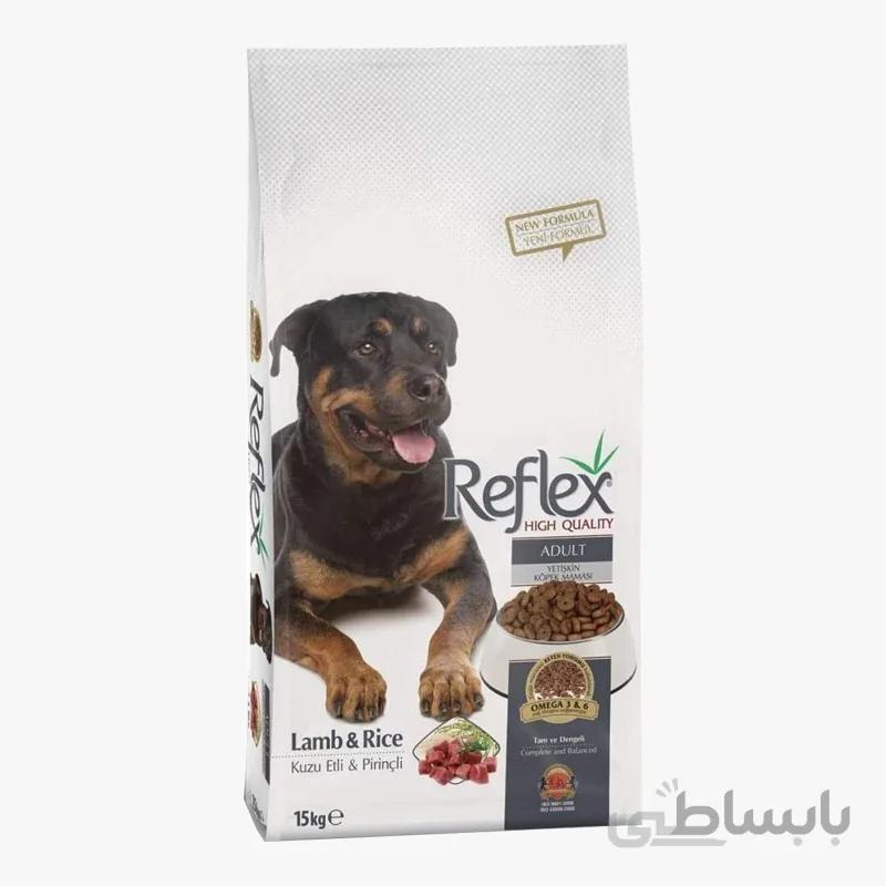 غذای خشک 15 کیلوگرمی سگ بالغ رفلکس Lamb & Rice ا Reflex Adult Dog Food Lamb & Rice - 15 kg
