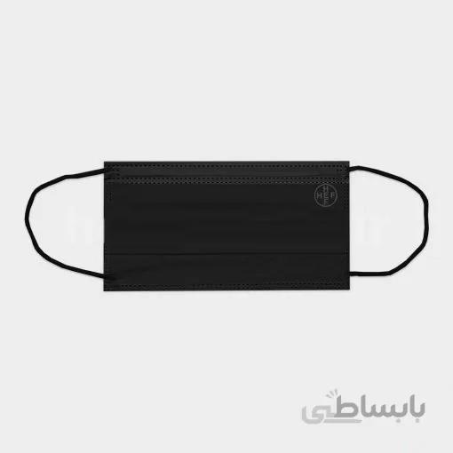ماسک سه لایه جراحی مشکی دوازده رو هشت (هف) بسته سلفونی ۱۰ عددی