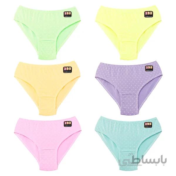 شورت پنبه ای فانتزی پک 6 تایی طرح خالدار کد zp47.3