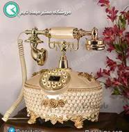 تلفن رومیزی سلطنتی آرنوس کرم طلایی مدل 038-AF
