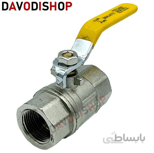 شیر گازی و گازوئیلی برنجی سایز ۳/۴ برند بوگاتی (BOGATTI) بسته ۱ عددی