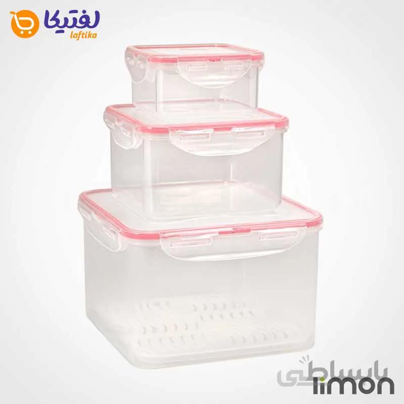 ظرف فریزری 6 پارچه مربع لیمون