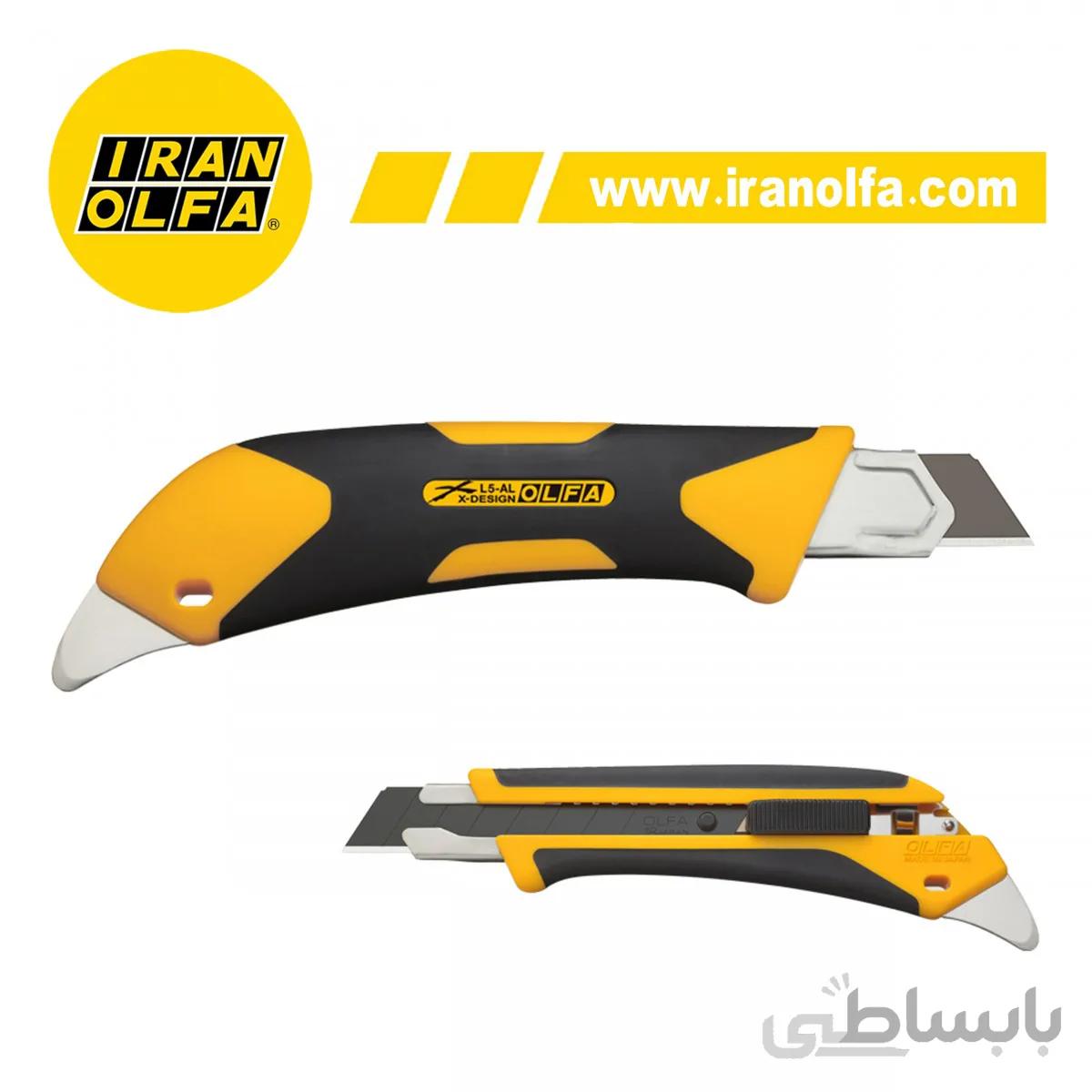 کاتر بزرگ با قفل اتوماتیک الفا OLFA ژاپن مدل L5 AL