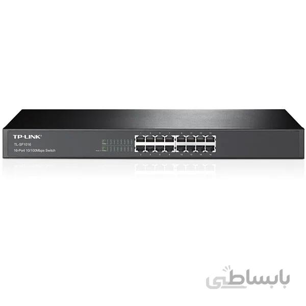 سوییچ 16 پورت مگابیتی و رکمونت تی پی-لینک مدل TL-SF1016