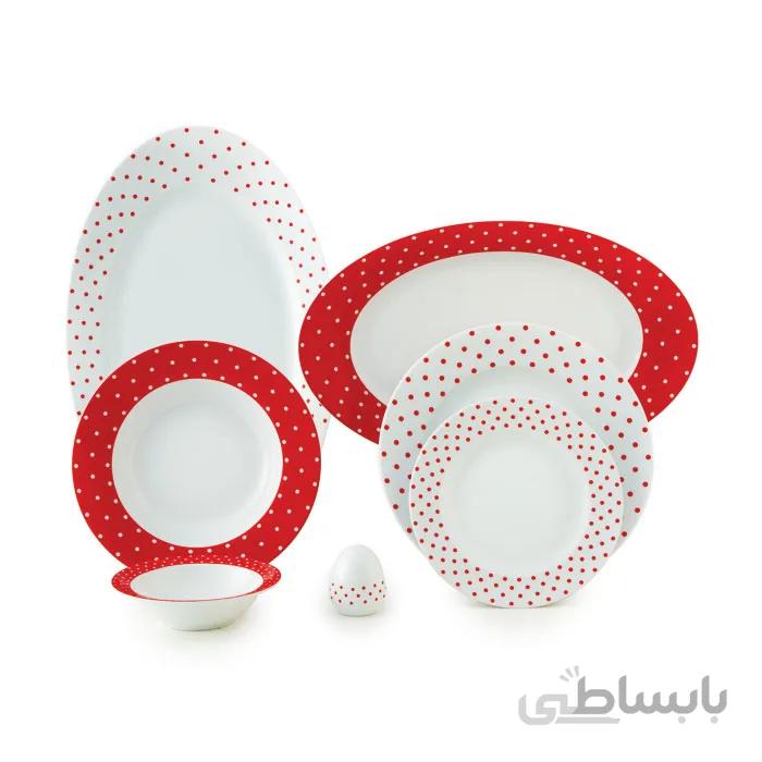 سرویس چینی ۲۸ پارچه چینی زرین سری ایتالیا اف مدل اسپاتی
