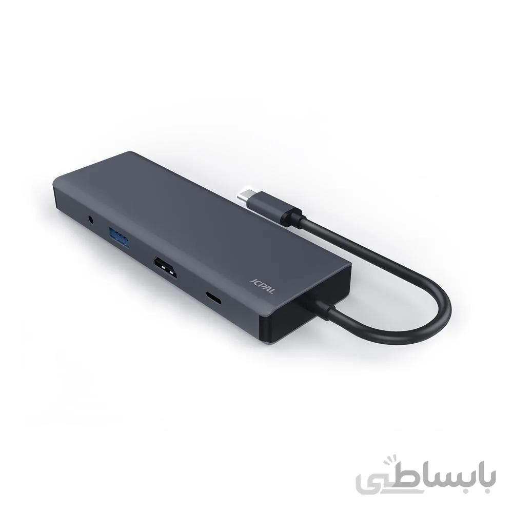 هاب USB-C برند jcpal دارای 9 پورت
