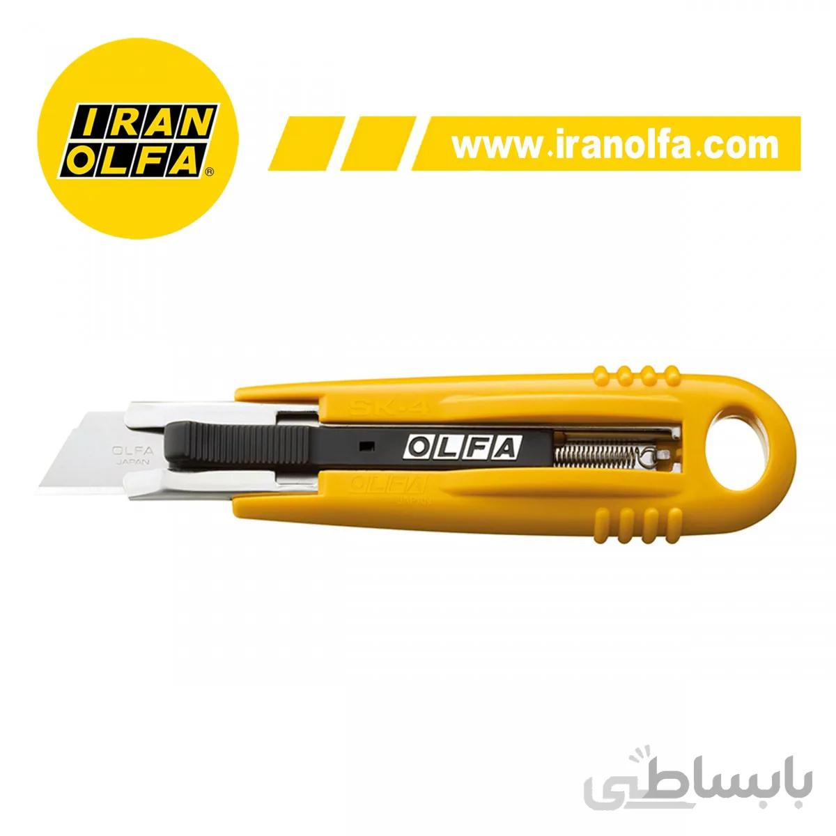 کاتر ایمن با قفل فنری الفا OLFA ژاپن مدل 4 SK