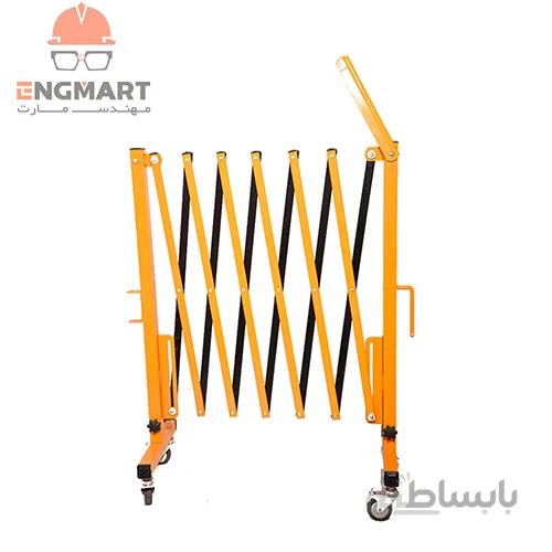 راهبند آکاردئونی فلزی چرخ دار