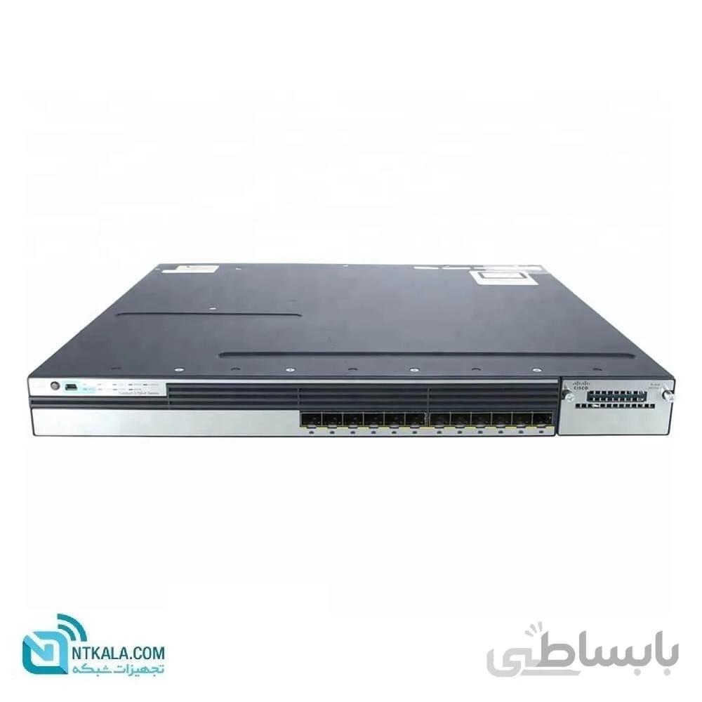 سوئیچ شبکه سیسکو 12 پورت مدل WS-C3750X-12S-S