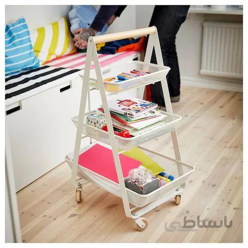 سبدک – تیرداد هوم – سبد چرخدار Tirdad SABADAK ا TIRDAD Risatorp Trolley, white