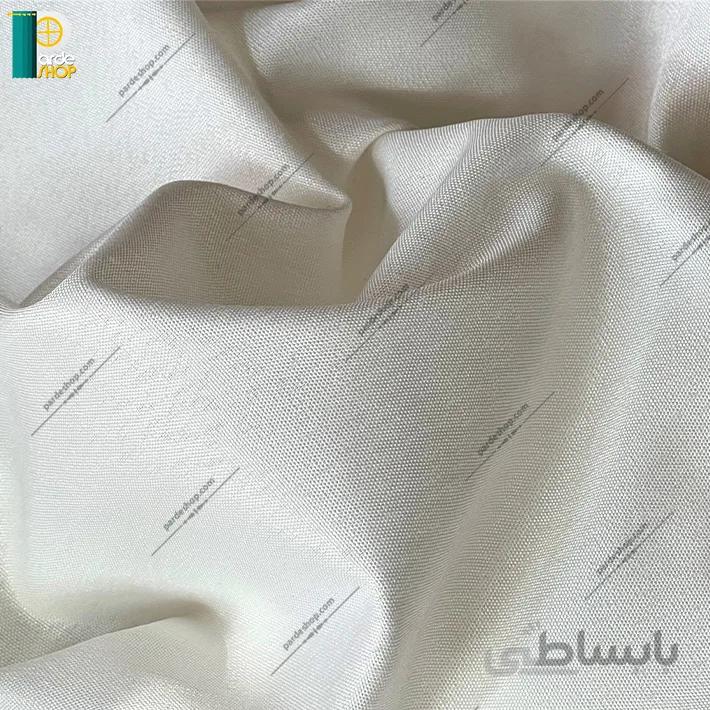 آستر پرده معمولی مات رنگ شیری روشن همراه دوخت و نوار