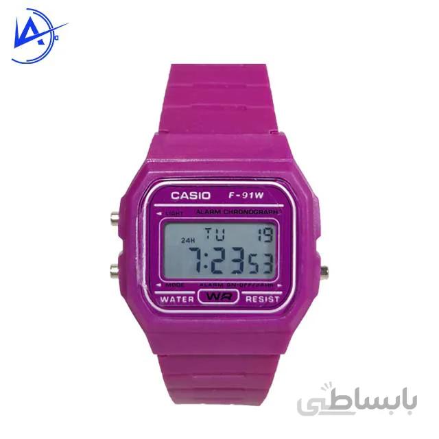 ساعت مچی کاسیو F-91W بنفش کد 14084