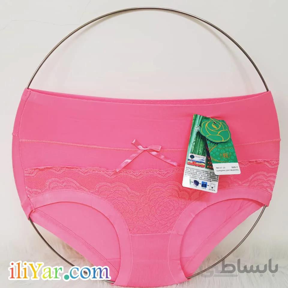 شورت زنانه گیاهی پاپیونی دارای رنگبندی فری سایز