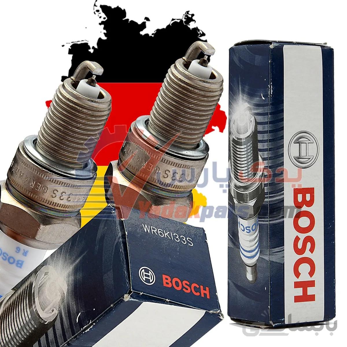 شمع دابل ایریدیم جکS5/فولکس گل بوش آلمان (بسته4عددی) ا BOSCH Spark Plug WR6KI33S Iridium Made in Germany