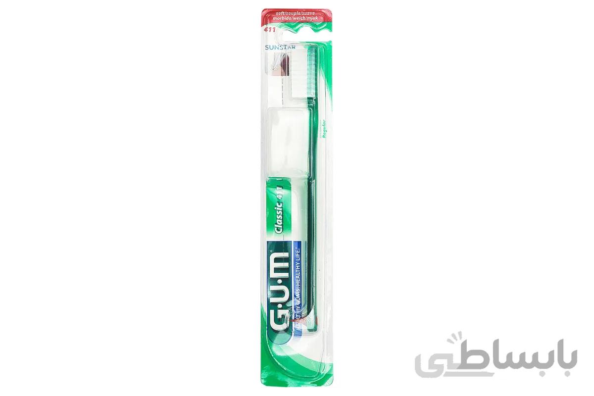 مسواک کلاسیک ۴۱۱ نرم جی یو ام 1 عددی ا 411 Classic Toothbrush GUM