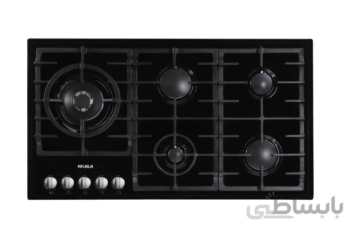 اجاق گاز نیک کالا شیشه ای چپ دولوکس GGH – 302