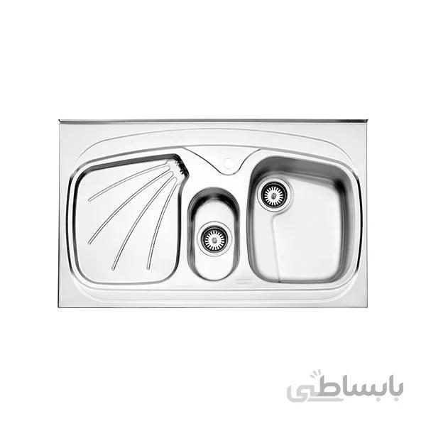 سینک ظرفشویی روکار استیل البرز ا پروانه Steel Alborz Single Bowl Sink 610/60