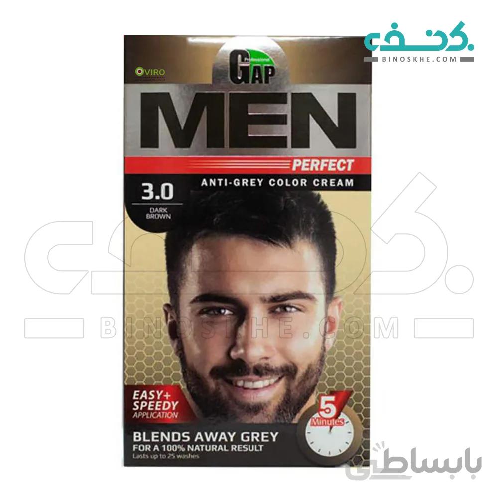 کیت رنگ موی مردانه قهوه ای تیره شماره 3.0 گپ