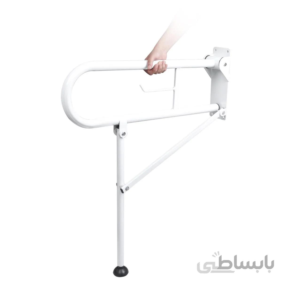 دستگیره تاشو پایه دار برای کنار توالت فرنگی