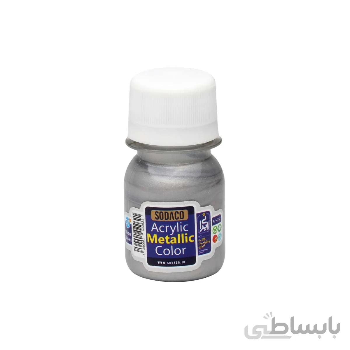 رنگ اکریلیک سوداکو نقره ای متالیک 30 میل کد 295