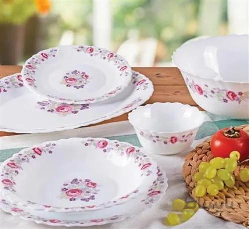 سرویس 28 پارچه گرد پارس اپال طرح دنیز- کد 230