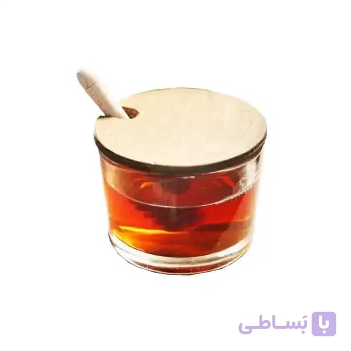 ظرف عسل خوری با درب چوبی