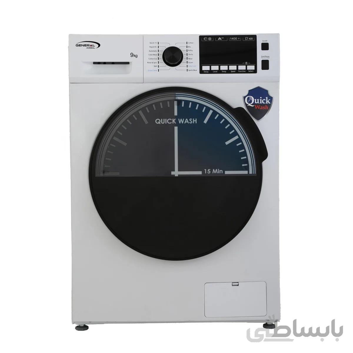 ماشین لباسشویی جنرال ادمیرال 9 کیلویی مدل FTU 4913 ا General Admiral washing machine 9 kg model FTU 4913