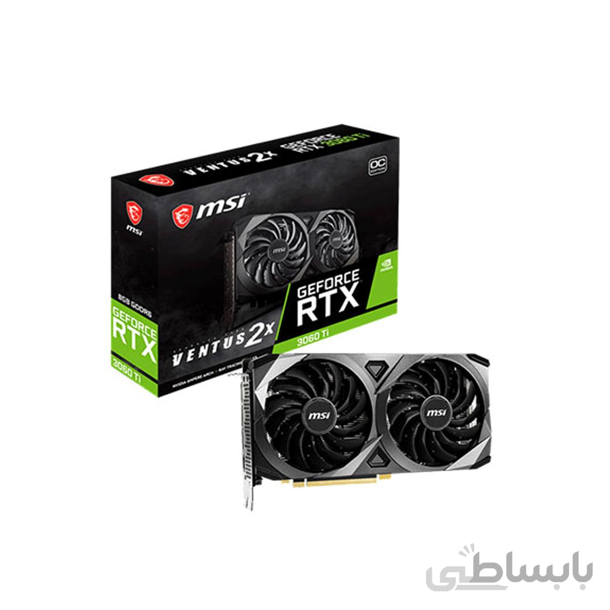 کارت گرافیک ام اس ای Geforce RTX 3060 Ti VENTUS 2X OC ظرفیت 8 گیگابایت ا MSI Geforce RTX 3060 Ti VENTUS 2X OC Graphics Capacity 8 GB