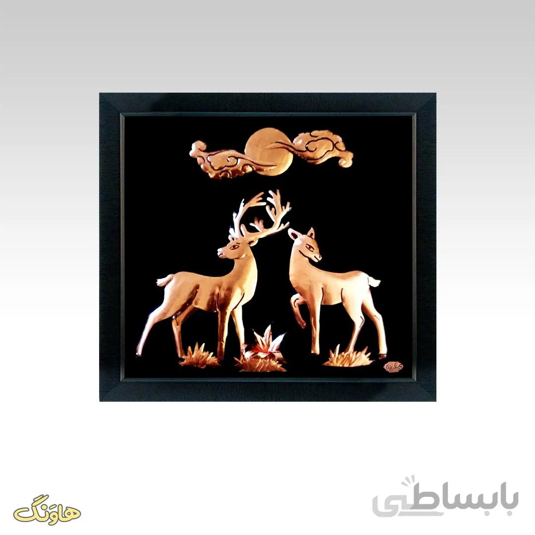تابلو معرق دو گوزن D002