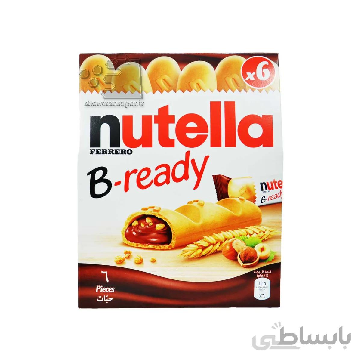 شکلات بیسکوییتی ۶ عددی بی ردی نوتلا – nutella