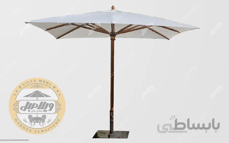 سایبان چتری چوبی مدل الدورا مربع