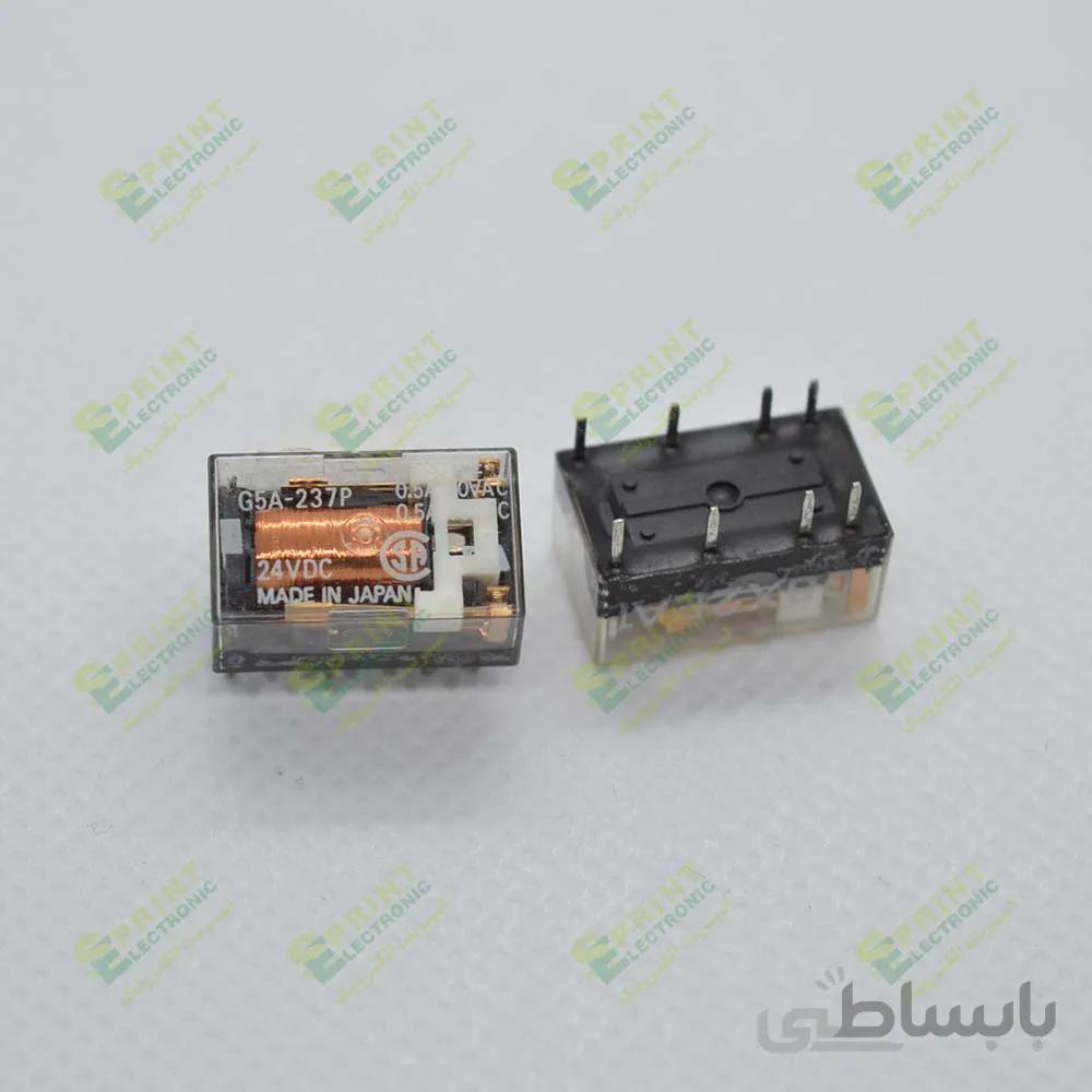 رله 24 ولت مینیاتوری 8 پایه 0.5 آمپر Omron G5A-237P-24VDC