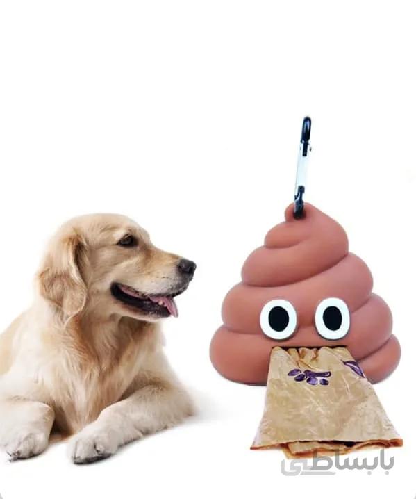 قاب سیلیکونی کیسه فضولات رولی طرح poop