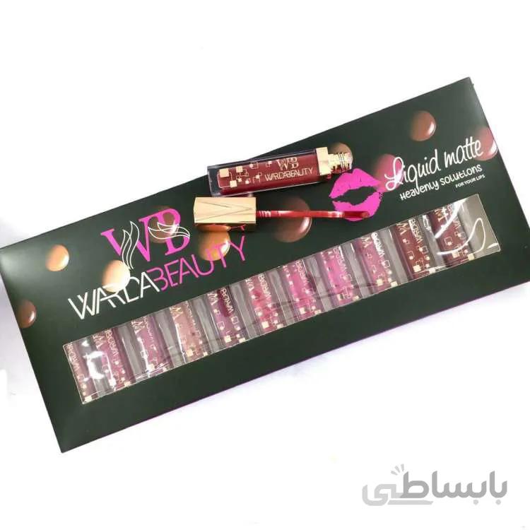 رژلب مایع واردا بیوتی WARDA BEUTY پک 12 عددی