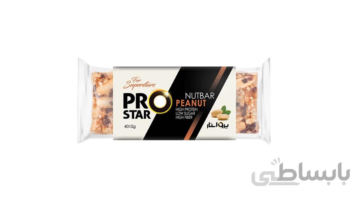 نات بار بادام زمینی فشرده پرو استار / PRO STAR nutbar peanut