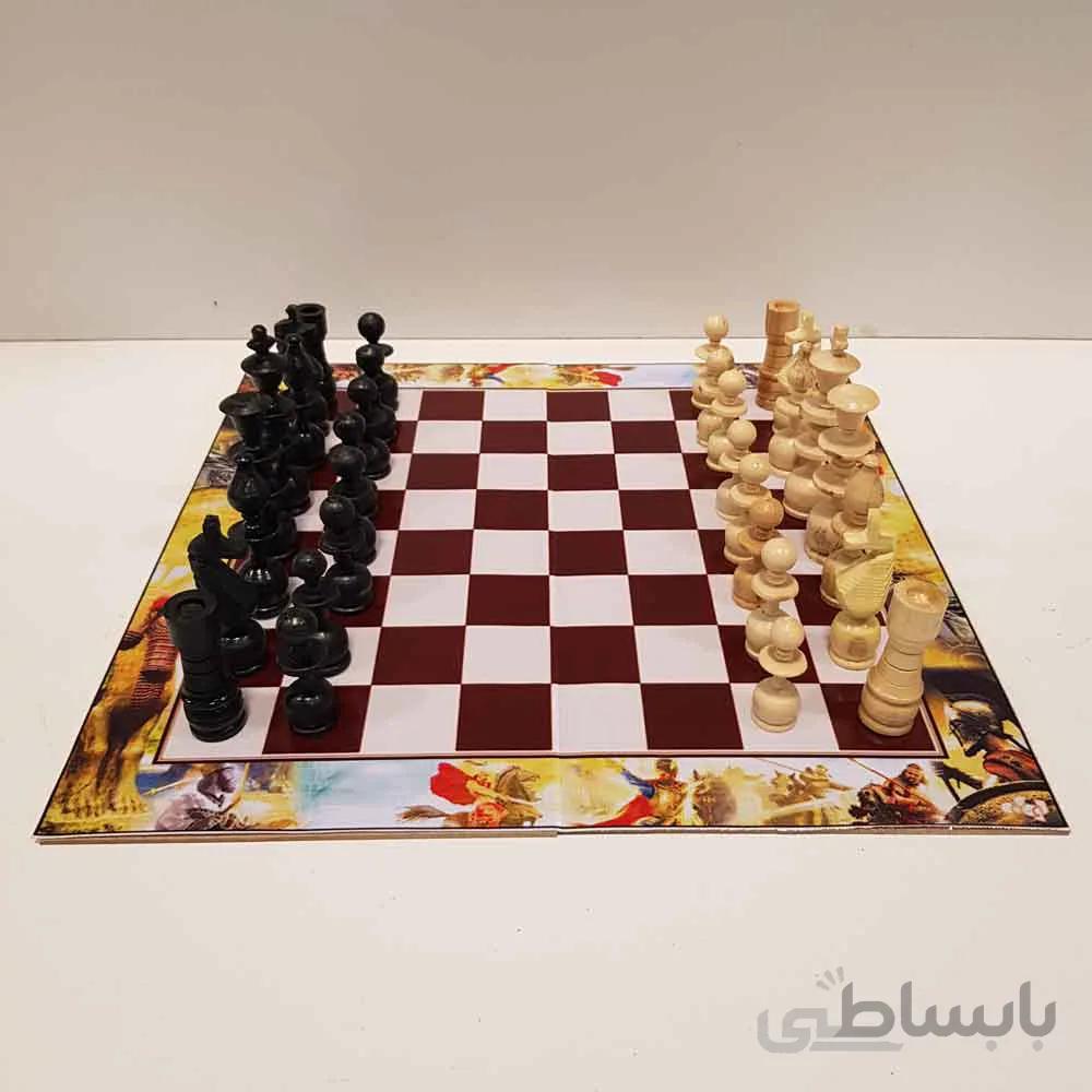 صفحه شطرنج فلکس با مهره شطرنج اعلا مشکی