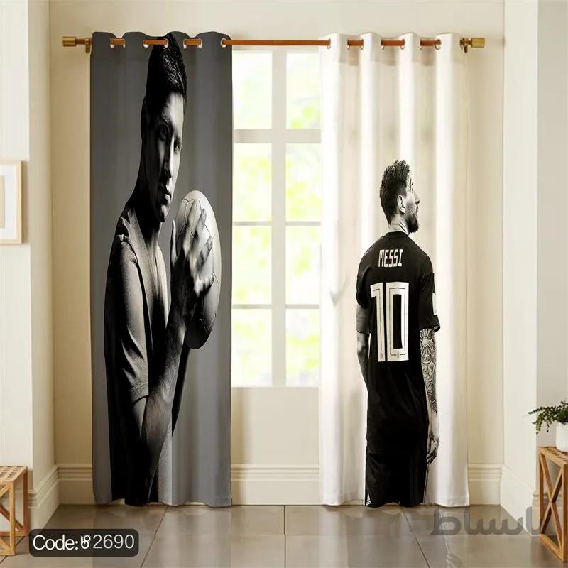 پرده پانچی کد314طرح مسی وتوپ فوتبال