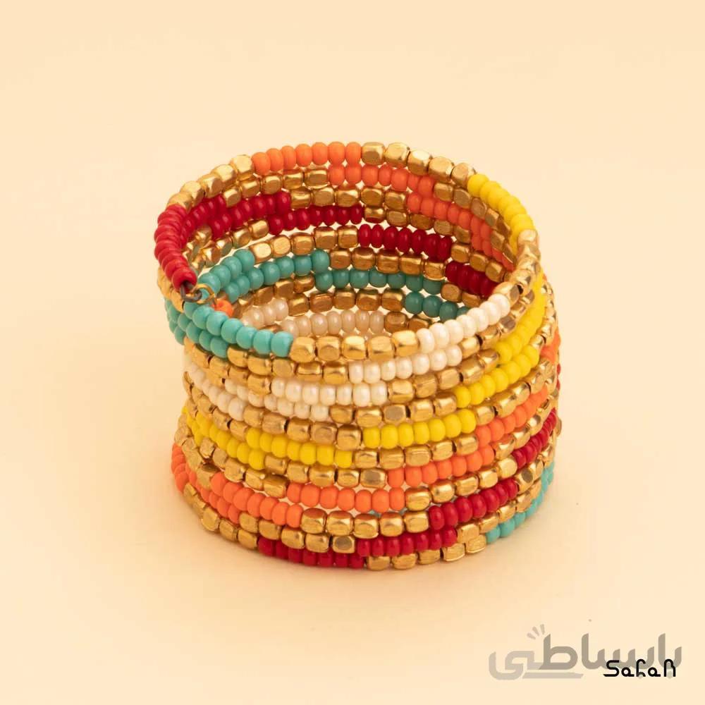 دستبند رنگی منجوق هندی