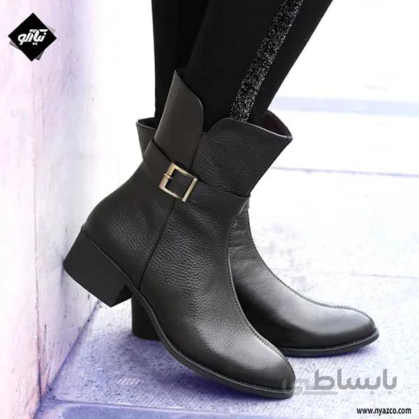 پوتین چرم زنانه راینو مدل اریکا کد ۱۷۱