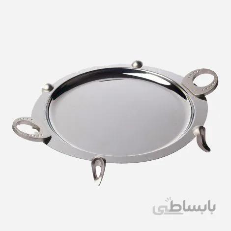 سینی گرد حلقه نگین دار