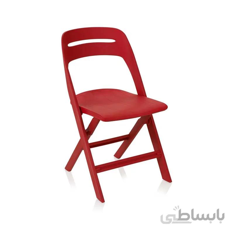صندلی رستورانی پلاستیکی تاشو مدل ماکان استیل هامون