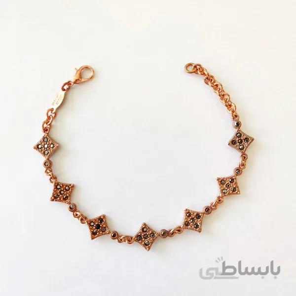دستبند مسی مارگازیت مدل لوزی کوچک کد JW319