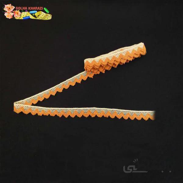 نوار کتان زیگ زاگی رنگی کد 1025A