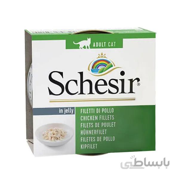 کنسرو گربه 85 گرمی فیله مرغ ژله ای شسیر – Schesir Chicken Fillet