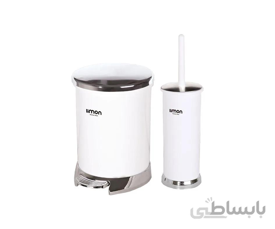 سطل و فرچه گرد درب کروم لیمون کد 1172