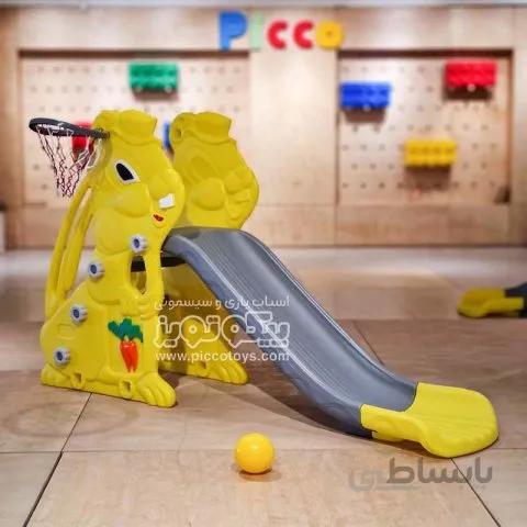 سرسره کودک 3 پله سنجاب با حلقه بسکتبال مدل 3922762