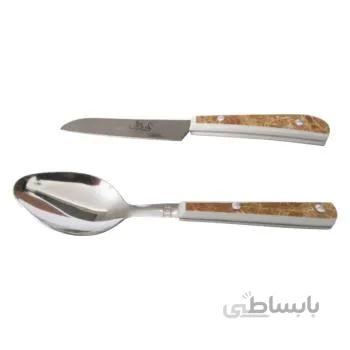 ست کارد و قاشق توت کالا tootkala دسته سرامیکی 191